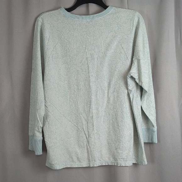 Vera Bradley Pastel Mint Green Patterned Pajama Top - Picture 2 of 5